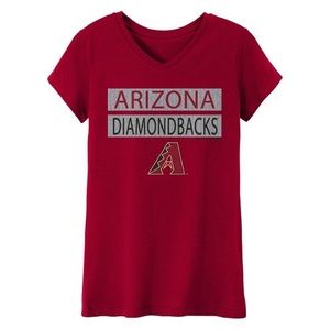 NWT MLB Arizona Diamondbacks Girls V-Neck T-Shirt